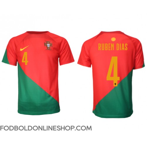 Portugal Ruben Dias #4 Hjemmebanetrøje VM 2022 Kortærmet